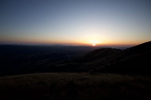 Golden Sunset Beyond the Bay from Mount Diablo