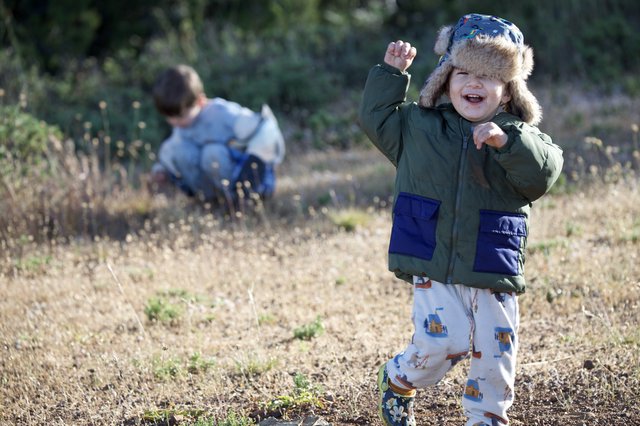 Joyful Toddler Celebrates Outdoors at Mount Diablo