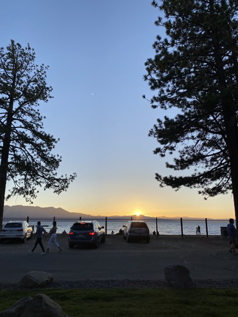 Sunset at the Beach Parking