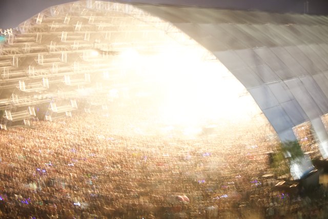 Blurred Lights: A Concert With a Massive Crowd