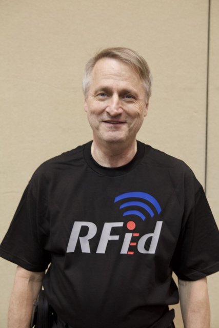 RFID-wearing man at Defcon 17
