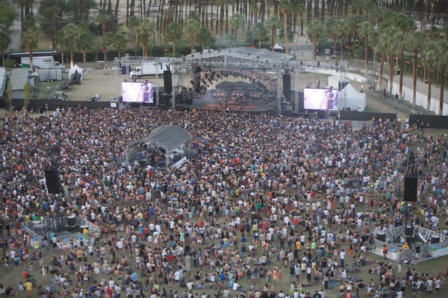 Coachella Concert Crowd from Above