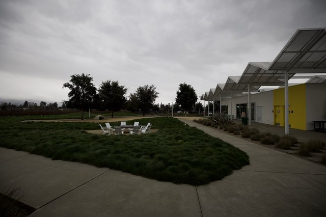 Modern Architecture Under Overcast Wine Country Skies