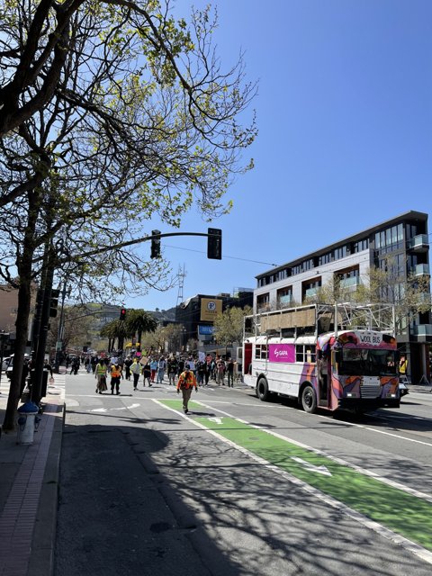 Busy Street Scene in San Francisco