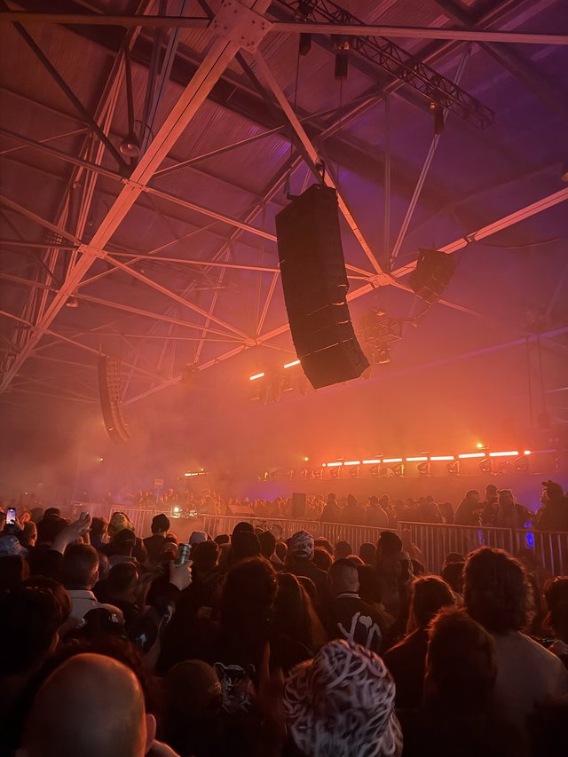 Skrillex and Four Tet Concert with Dramatic Lighting