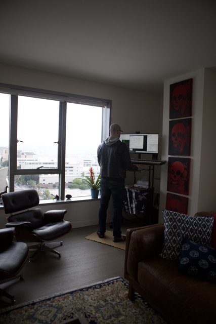 Tech Enthusiast in His Living Room