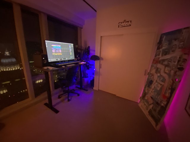 Illuminated Purple Monitor