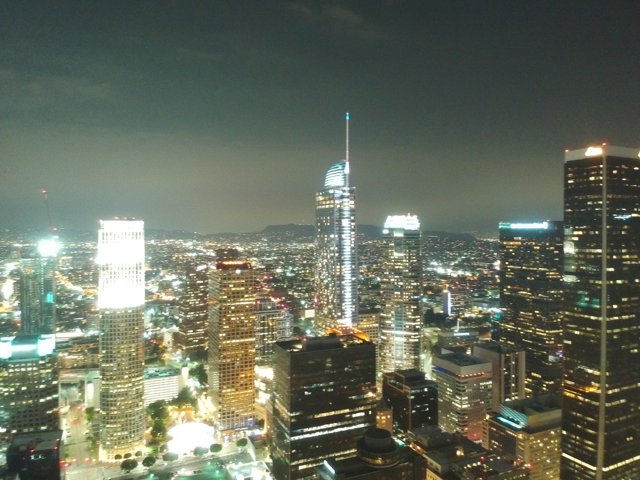 Nighttime Metropolis View from Los Angeles Tower
