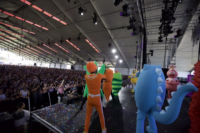 Outrageous Costumes on the Cochella Stage