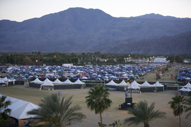 Tent City at the Foot of the Mountains
