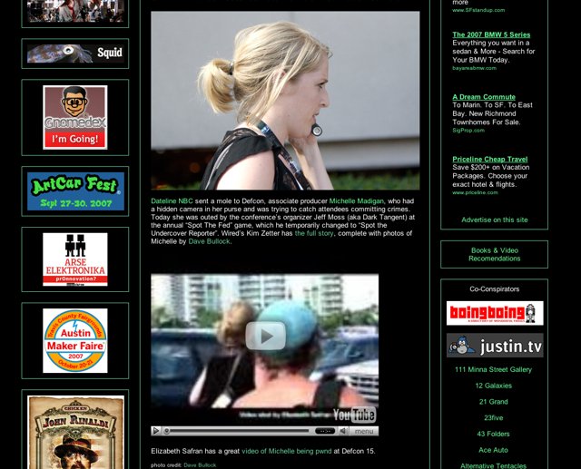 7 people promoting the blog on a green and black website