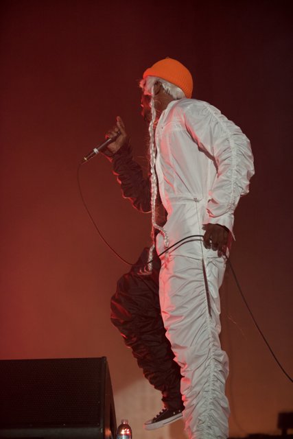 The Entertainer in White and Orange Hat