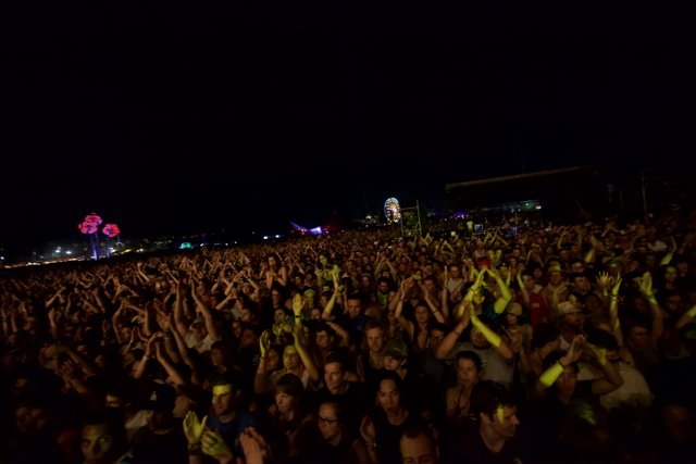 Coachella 2011: The Night Sky Lit Up By The Energetic Concert Crowd