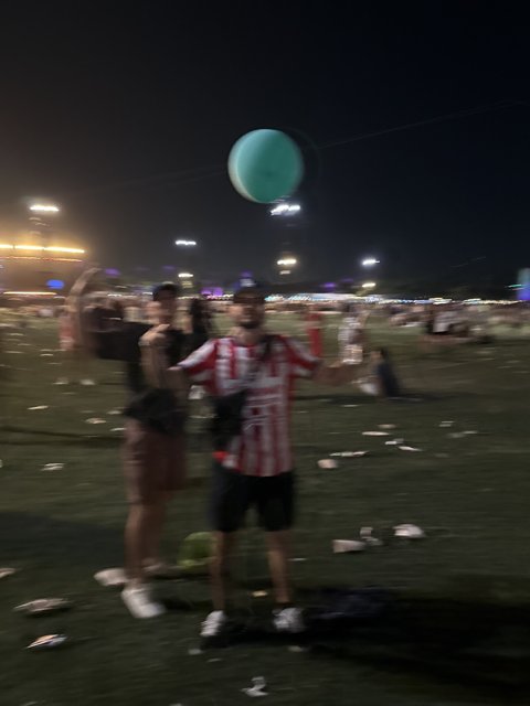 Balloon Moments Under the Night Sky