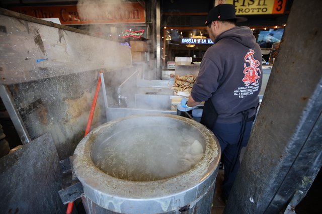 Traditional Crab Cooking at Fisherman's Wharf Market