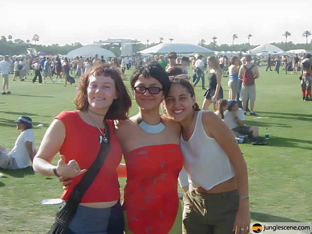 Three Women Grooving at Coachella