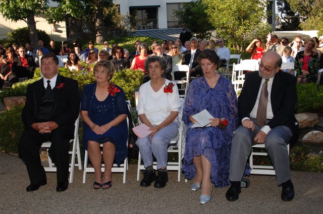 Wedding Guests Seated in Outdoor Ceremony Front Row