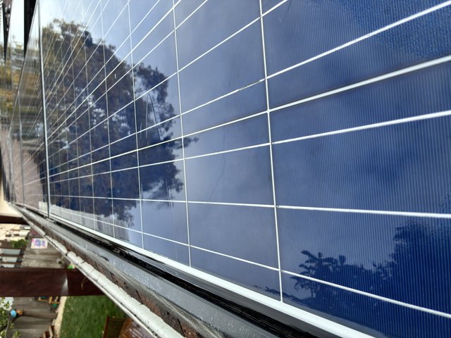 Residential Solar Panel Array Installation on Rooftop