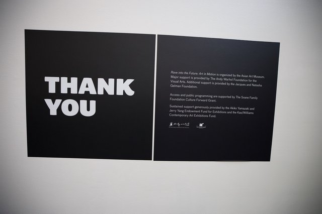 Thank You Panel at Asian Art Museum Exhibition