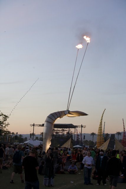 Flame-Art Sculpture at Coachella 2012