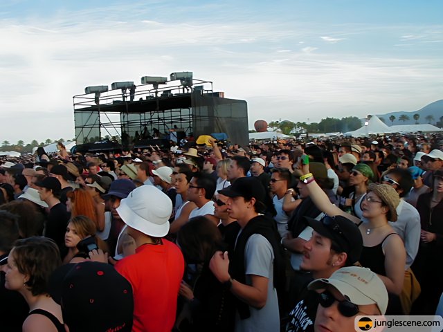Jam-packed Crowd at Coachella 2002 Music Festival