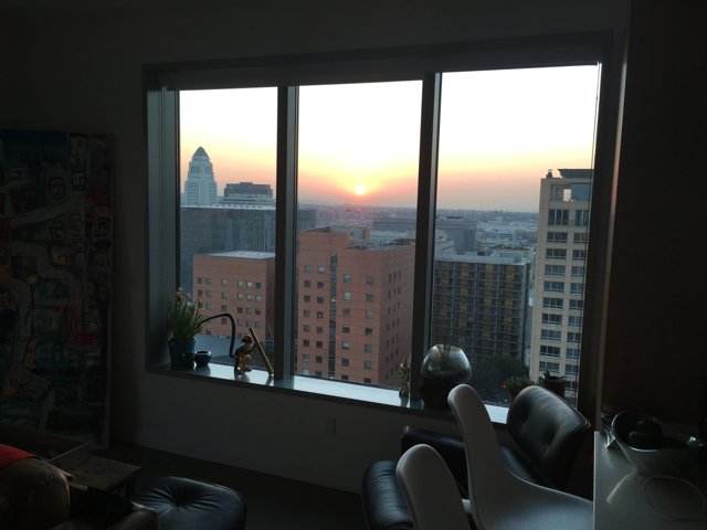 Captivating Sunset View from Living Room Window
