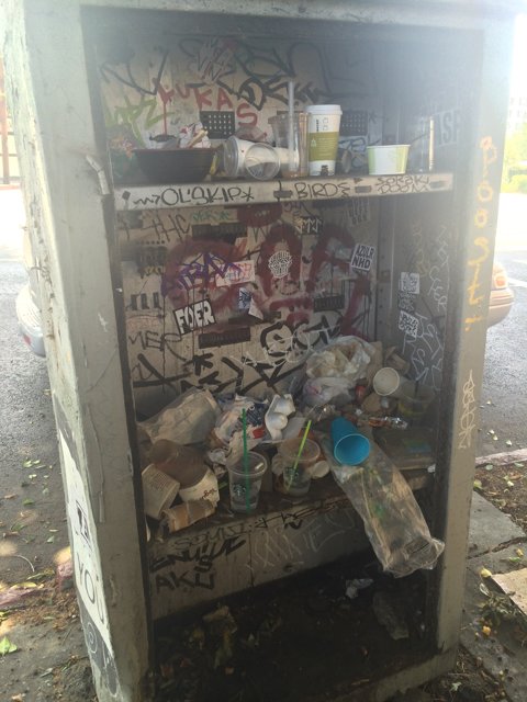 Trash Can gets a Graffiti Makeover