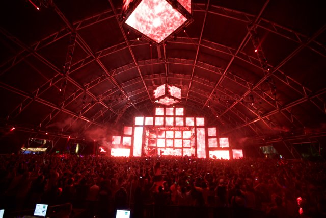 Coachella Stage Lights Up with Energetic Crowd