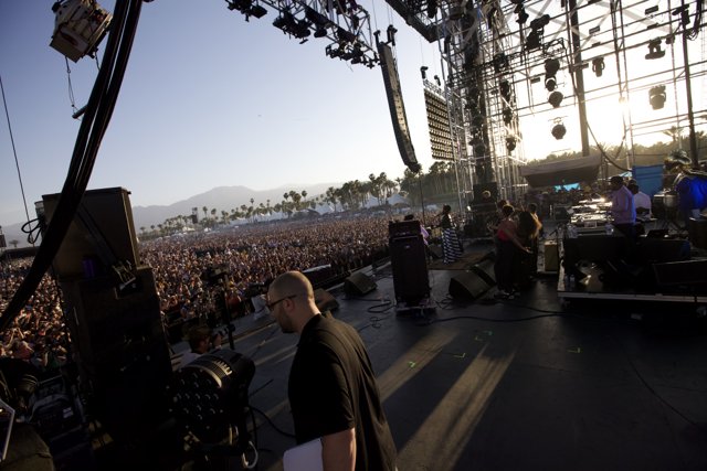 Coachella Concert with a Stunning Mountain View