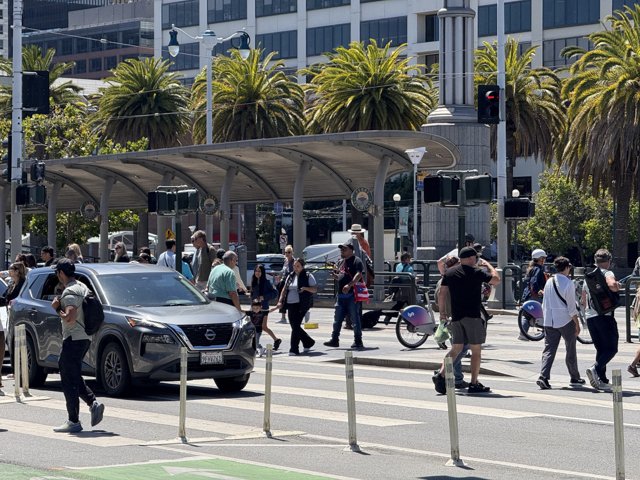 Urban Symphony at the Crosswalk