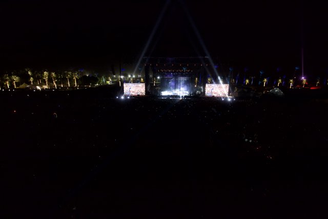 Lights and the Crowd at Coachella