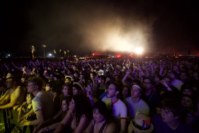 Smoke-filled Night at Coachella Concert