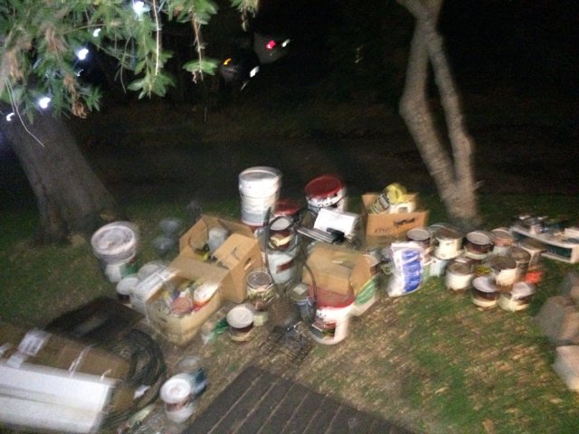 Trash Heap in Altadena Backyard