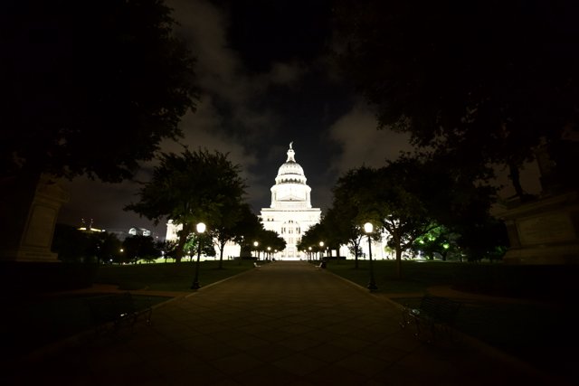 Nighttime Walkway to the Capitol