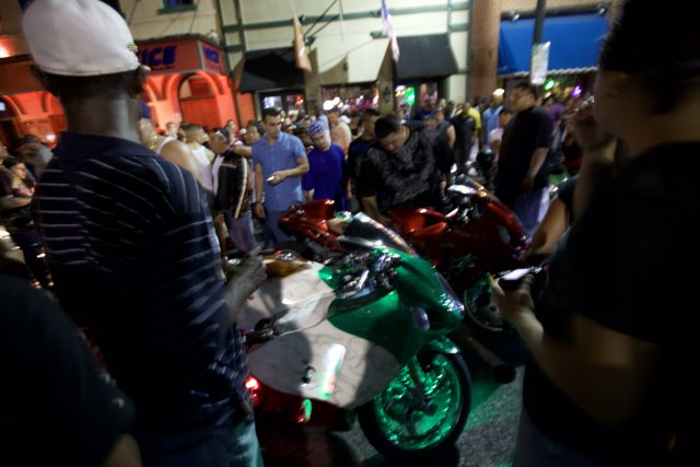 biker gang gather at the Austin Car Show