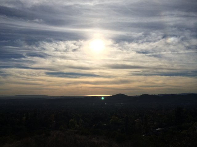 Radiant Sunrise over Angeles National Forest