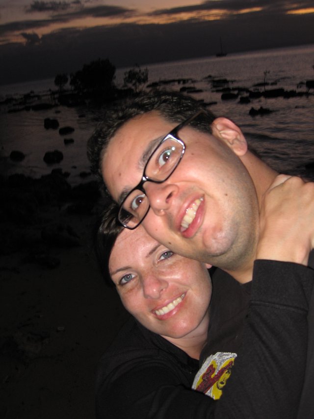 Couple's Sunset Selfie at Fiji Waterfront