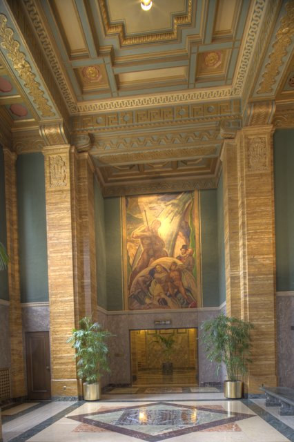 The Grand Lobby with a Stunning Painting