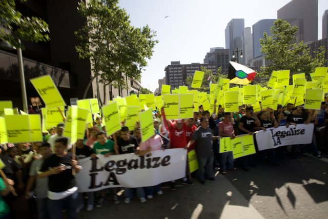 Legalize LA Protestors Take to the Streets