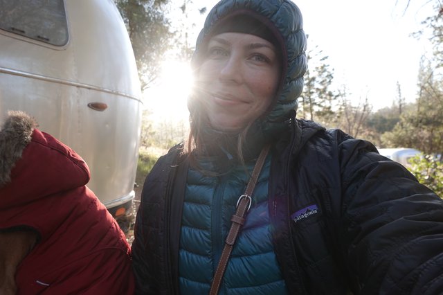 Outdoor Adventure Selfie with RV Companion