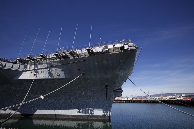 USS Hornet Aircraft Carrier Docked at Historic Naval Port