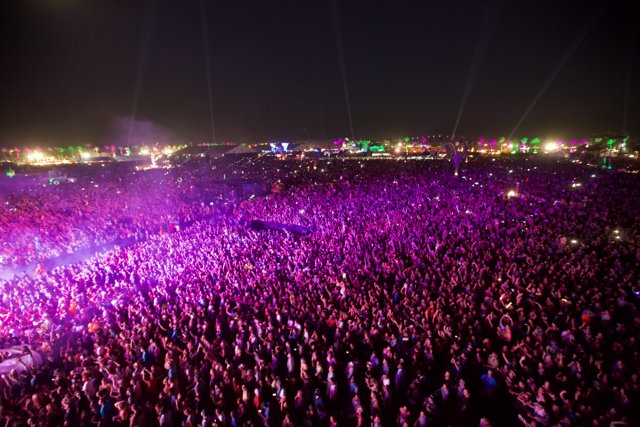 The Glowing Purple Masses at Coachella