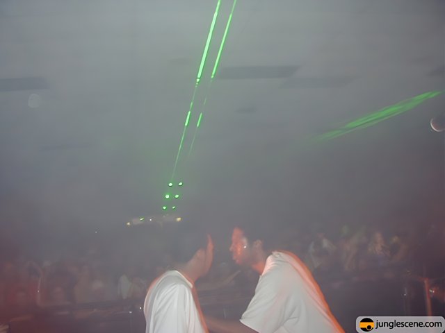 Grooving in the neon nightclub