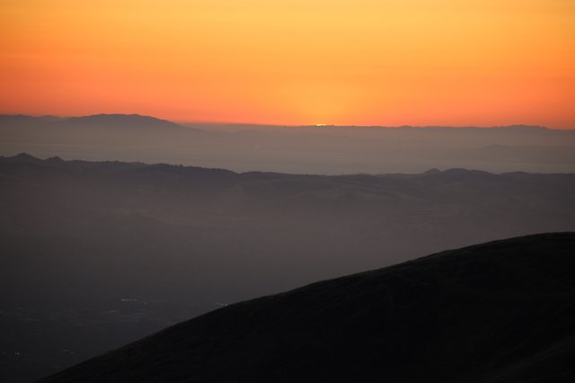 Golden Hour Dissolves Beyond Layered California Ridgelines