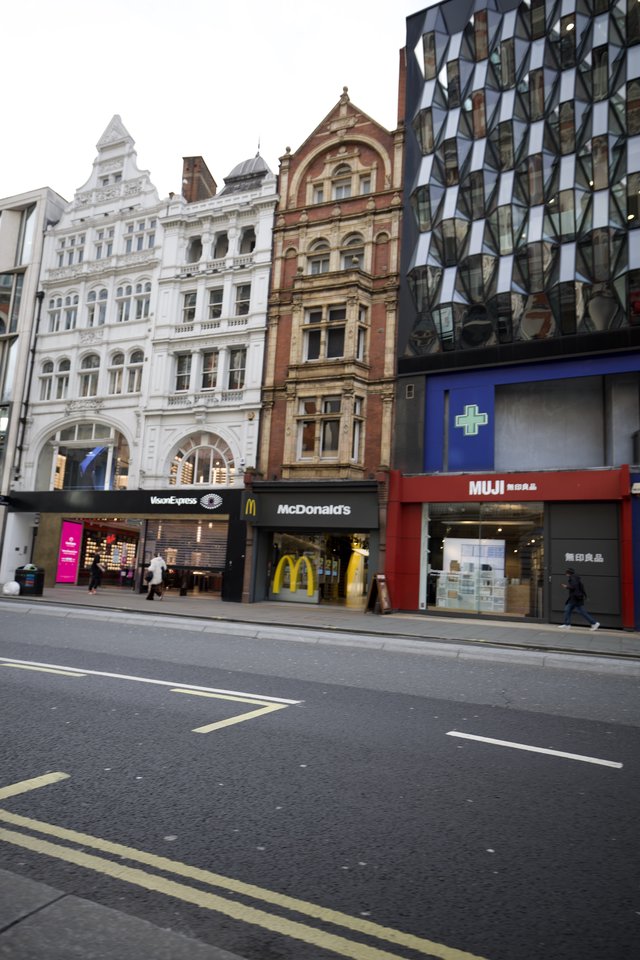 Historic and Modern Architecture Contrast on London Street