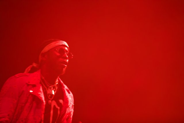 2 Chainz Rocks Out in Maroon Jacket and Glasses