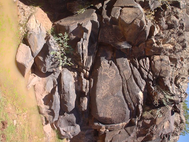 Ancient Inscription on a Slate Rock