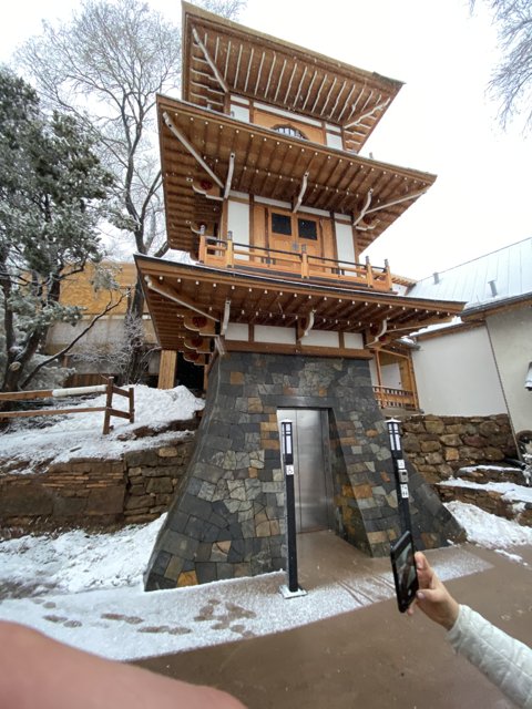 Capturing the Pagoda in Winter Wonderland