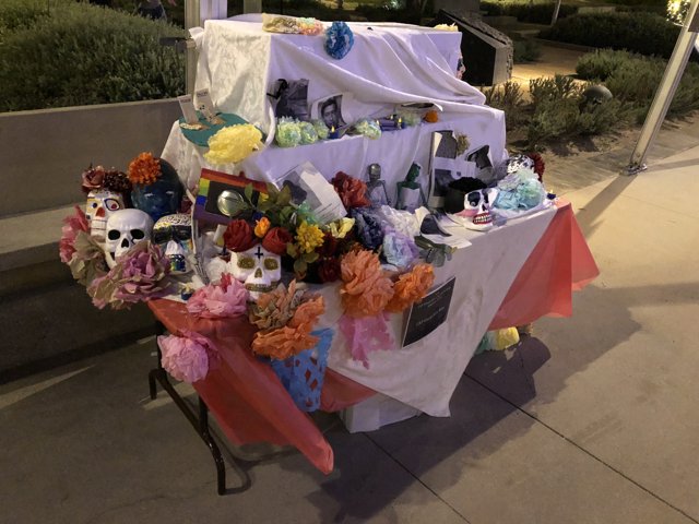 Decorated Table Dedicated to Cesar Chavez