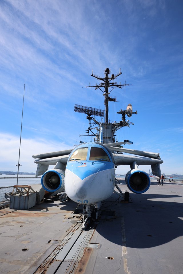 Grumman S-2 Tracker Aircraft on USS Hornet Flight Deck